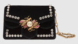 Broadway Velvet Mini Bag, Black