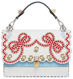 'Kan I' Bag with Embroidery, White