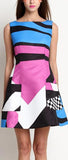 A-Line Printed Mini Dress