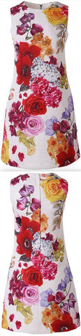 Embellished Floral-Print Mini Dress | DESIGNER INSPIRED FASHIONS