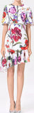 Floral Print Asymmetrical Dress