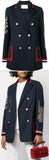 Embroidered Double-Breasted Blazer