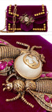 Broadway Velvet Mini Bag, Purple