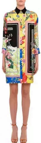Floral-Print Shirt Dress | DESIGNER INSPIRED FASHIONS
