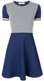 Optical V Skater Dress