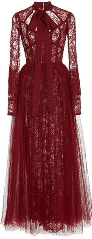 Chest Cut-Out Dress, Burgundy | DESIGNER INSPIRED FASHIONS
