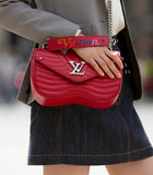New Wave Chain Bag, MM - Black or Red