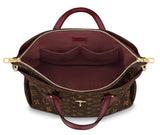 Flower Zipped MM Monogram Tote - Black, Bordeaux/Red, Beige