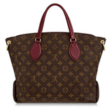 Flower Zipped MM Monogram Tote - Black, Bordeaux/Red, Beige