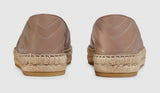 Leather Espadrille with Double G - White, Dusty Pink/Nude, Black | DESIGNER INSPIRED FASHIONS
