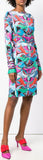 Round-Neck Printed Shift Dress