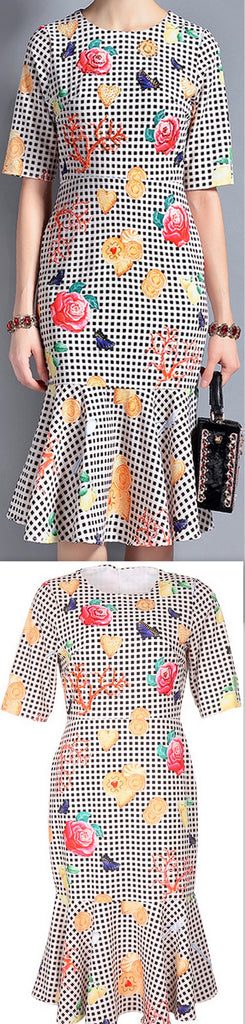 Printed Flared Dress