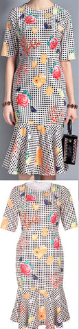 Printed Flared Dress