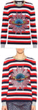 Sequin Embellished Saturn Striped Sweater