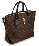 Flower Zipped MM Monogram Tote - Black, Bordeaux/Red, Beige