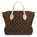 Flower Zipped MM Monogram Tote - Black, Bordeaux/Red, Beige