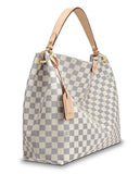Graceful MM Damier Azur Canvas Handbag - Rose Ballerine or Damier Ebene