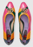 Snakeskin Pump with Crystal Double G