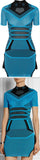 Engineered Mesh-Effect Mini Dress