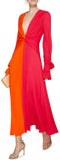 V-Neck Long Sleeve Dress
