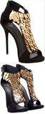 Sequin-Embellished T-Strap Sandals