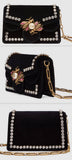 Broadway Velvet Mini Bag, Black