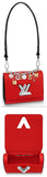 Twist MM Epi Leather Handbag with Charms, Red