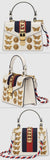 'Sylvie' Animal Studs Leather Mini Bag, White