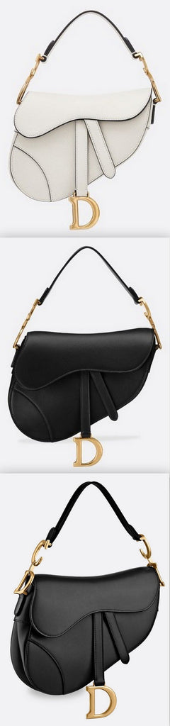 Saddle Calfskin Bag - White or Black