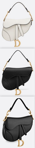 Saddle Calfskin Bag - White or Black
