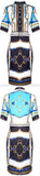 Belted Horsebit Printed Dress