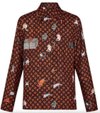 Catogram Motif Printed Long Sleeve Shirt