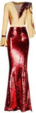Bead and Sequin-Embellished Gown