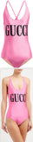 Logo Print Body Suit, Pink