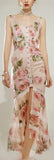Button-Down Floral Lace-Paneled Dress