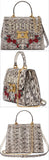 Snakeskin Top Handle Bag