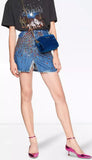 Crystal Denim Skirt