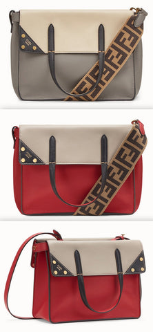 Flip Regular Leather Bag - Grey or Red