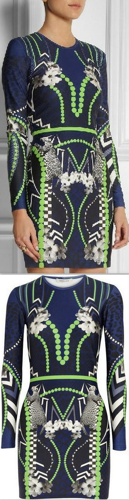 Pop Dress in Fluro Green Print Dress
