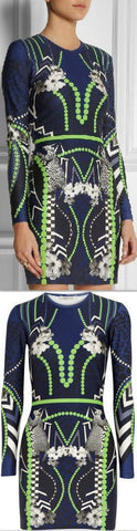 Pop Dress in Fluro Green Print Dress