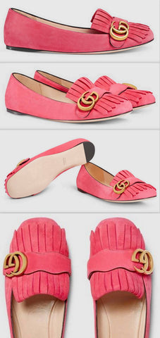 Suede Ballet Flat, Pink | DESIGNER INSPIRED FASHIONS