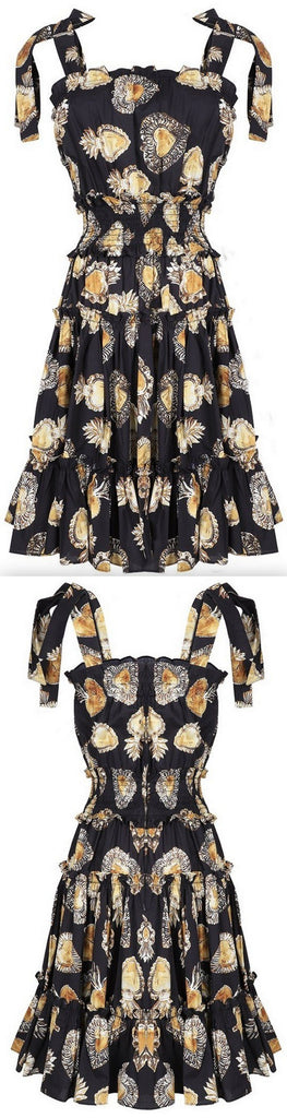 Scared Heart Print Mini Dress