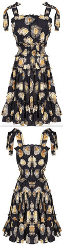 Scared Heart Print Mini Dress