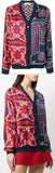 Printed V-Neck Cardigan