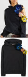 Cut-Out Flower Hoodie