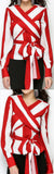 Wrap-Effect Striped Top