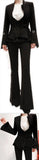Black Flared Jacket & Pant Set