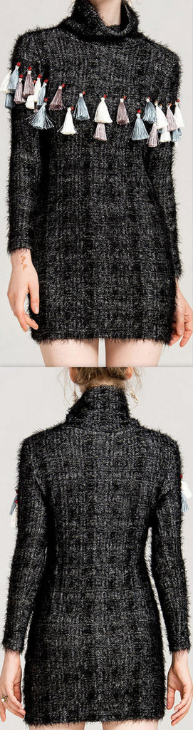 Tassel-Embellished Mohair Sweater