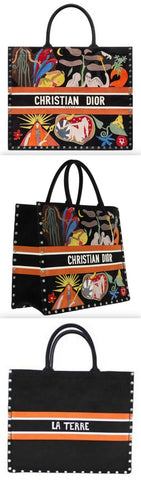 Book Tote Bag in Multi Colored Calfskin