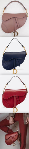 Saddle Calfskin Bag - Blush, Blue, Red | DESIGNER INSPIRED FASHIONS